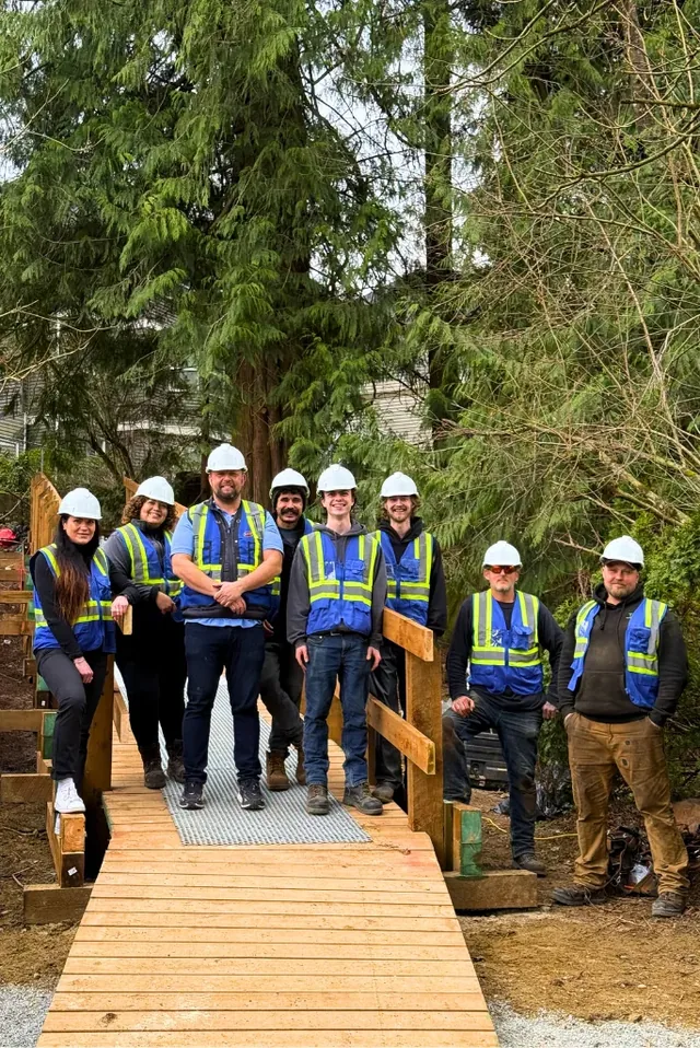 TDS Civil team members on site with equipment in the Fraser Valley