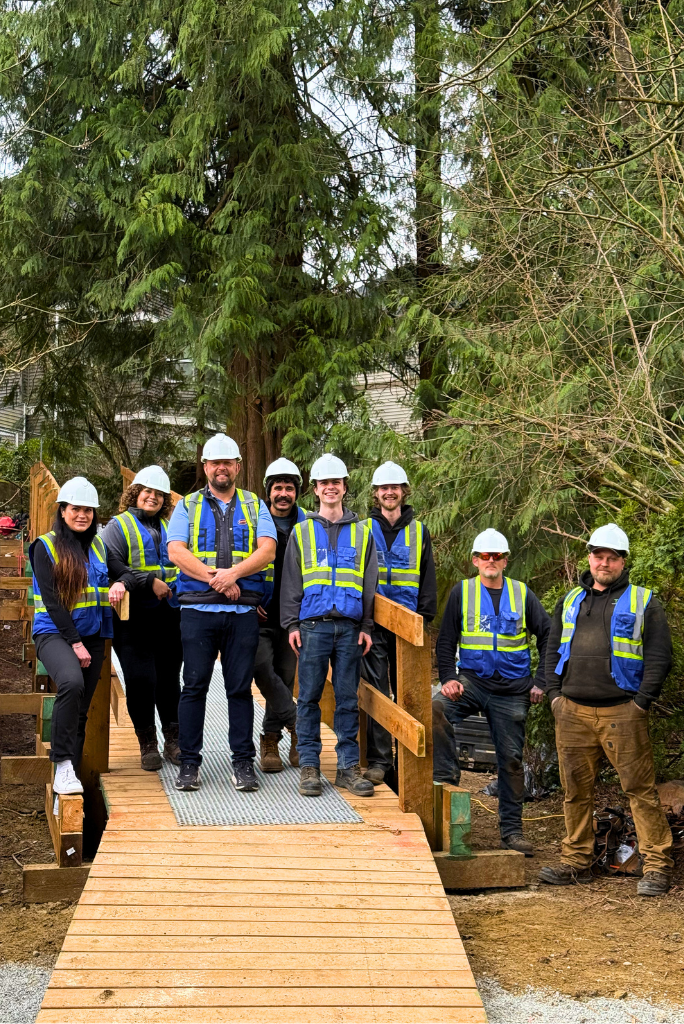 TDS Civil team members on site with equipment in the Fraser Valley